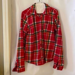 Womens Hollister Red Flannel